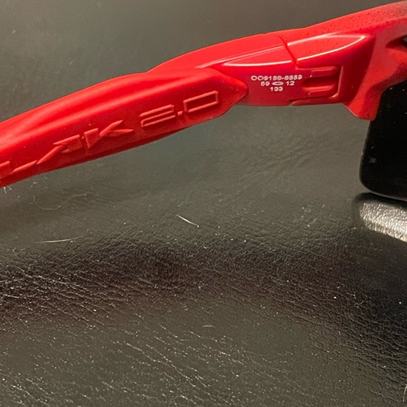 Oakley Black and Red Sport Prizm Sunglasses - Picture 4 of 5